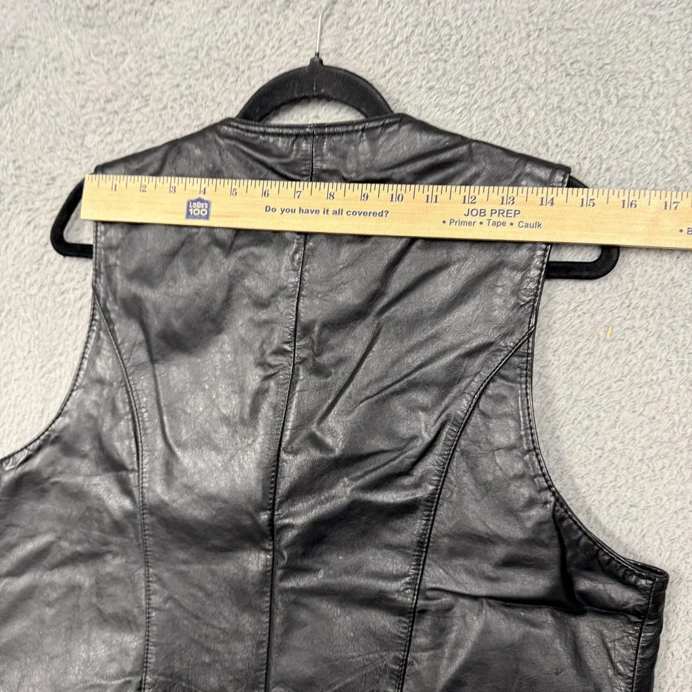 Vintage Wilsons‎ Suede & Leather Vest Mens 42 Black Genuine Leather Lined Biker